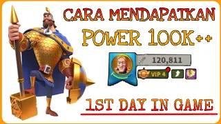 Cara Meningkatkan Power Sampai 100K++ Di Hari Pertama Rise Of Kingdom