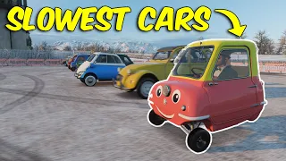 Forza Horizon 4 Slowest Cars Speed comparison (Peel P50, BMW Isetta, Abarth 595)