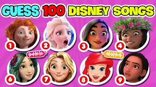 Guess The Best 100 DISNEY SONGS Compilation| DISNEY MOVIE Songs Trivia |Elsa,Rapunzel,Moana |NT Quiz