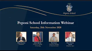 Peponi School Information Webinar 28 12 2020