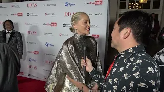 Sharon Stone Carpet Interview at Divas Simply Singing! 2023