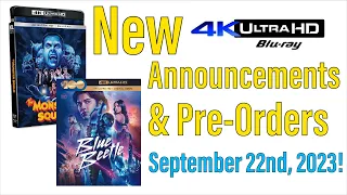New 4K UHD Blu-ray Announcements & Pre-Orders for September 22nd, 2023!