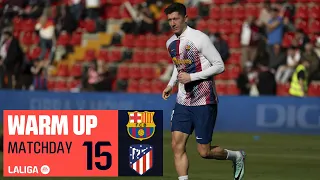 Calentamiento FC Barcelona vs Atlético de Madrid