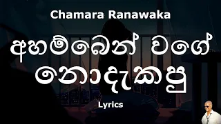 Chamara Ranawaka - අහම්බෙන් වගේ නොදැකපු | Ahamben Wage Nodakapu (Lyrics)