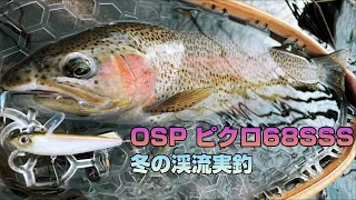 冬の渓流釣りでOSPのピクロ(Picro)68SSSが大活躍！？