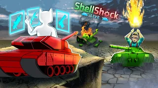 МОЩНЫЕ ВЫСТРЕЛЫ И НЕЛЕПЫЕ ФЕЙЛЫ! ЭПИЧНАЯ БИТВА ТАНКОВ В SHELLSHOCK