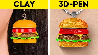 3D-PEN VS. POLYMER CLAY || Colorful Mini Crafts And DIY Jewelry That Will Save Your Money