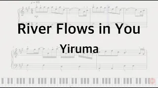 River Flows in You piano tutorial - Yiruma (EASY LH) (FREE PDF)