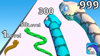 Colorful Snake - MAX LEVEL Gameplay Walkthrough + All Levels (New Mobile Game Android,ios Games 5-20