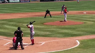 Damon Jones 2 strike outs in the first inning vs Fire Frogs