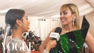 Miley Cyrus on Taking Liam Hemsworth to His First Met Gala | Met Gala 2019 With Liza Koshy | Vogue