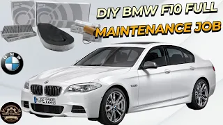 DIY BMW F10 Full Maintenance Job Oil Fuel Air Cabin pollen Filter Replacement