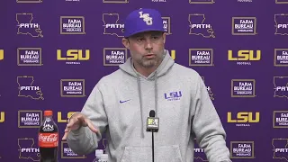 LSU defensive coordinator Blake Baker talks spring practices