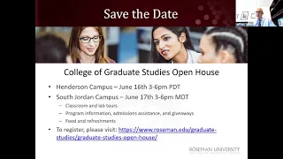 Roseman University College of Graduate Studies Virtual Info Session