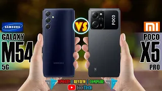 SAMSUNG GALAXY M54 5G VS POCO X5 PRO 5G FULL SPECIFICATIONS COMPARISON