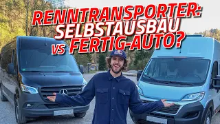 MANUEL LETTENBICHLER stellt seine Renntransporter vor: DIY-Selbstbau SPRINTER vs. WEINSBERG "Outlaw"