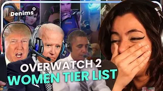 Biden, Trump, and Obama make an Overwatch 2 women tier list (Voice AI) | Denims Reacts