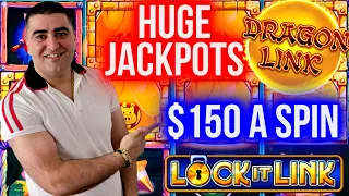 $100-$150 A Spin BIG HANDPAY JACKPOTS On Dragon Cash & Huff N Puff Slots | Winning Huge At Casinos