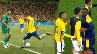 When Neymar can't keep calm at the Rio Olympics in 2016 - Injuries & Angry Moments