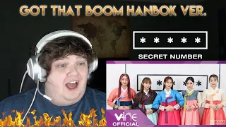 AMERICAN'S FIRST TIME Reacting to SECRET NUMBER "Got That Boom" Dance Performance (Hanbok Ver)