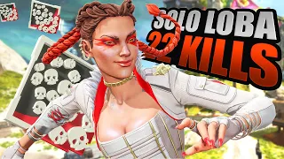 SOLO Loba Drops 22 KILLS BOMB and 5,200 Damage Apex Legends Gameplay Season 16
