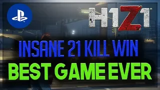 INSANE 21 KILL SOLO WIN! H1Z1 PS4  GAMEPLAY!