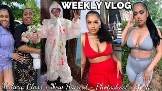 WEEKLY VLOG | SURPRISING MY AUNT + MAKEUP CLASS + GROCERY HAUL + PHOTOSHOOT & MORE