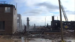 Police investigate suspicious fire that destroyed Burlington homes under construction