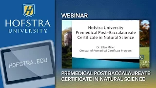 Premedical Post-Baccalaureate Certificate in Natural Science at Hofstra University