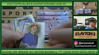 2022 Topps Allen & Ginter Chrome Baseball Hobby 12 Box FULL CASE Break #9
