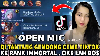 GENDONG AKU KE RANK IMMORTAL BISA GA?CEWEK CANTIK TIK TOK OPEN MIC MINTA DI GENDONG KE RANK IMMORTAL