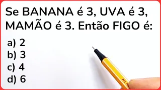 🚀5 QUESTÕES DE RACIOCÍNIO😱 LÓGICO Matemática Básica‼️