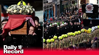 Firefighter who died after Jenners blaze given hero's send off as mourners line Edinburgh streets