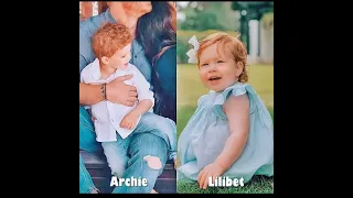 Lilibet Diana,Archie with Mom Princess Ada Mazi,Dad Prince Harry 👑💞💯
