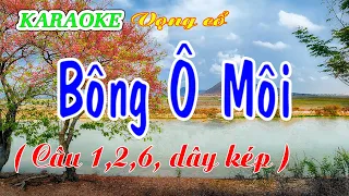 KARAOKE   BÔNG Ô MÔI ( Câu 1,2,6,  Dây kép )