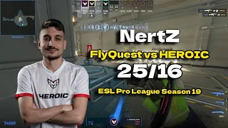 CS2 POV HEROIC NertZ (25/16) vs FlyQuest (Nuke) @ ESL Pro League Season 19