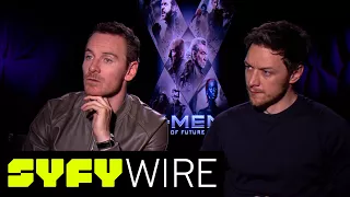 Michael Fassbender & James McAvoy - Celebrity Interviews | SYFY WIRE