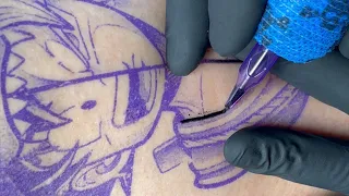 Lining tattoo 7RL, 9RS | Dragon Ball Anime | Real sound
