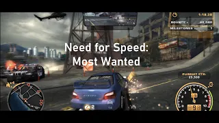 Need for Speed: Most Wanted: Subaru Impreza WRX STI - INSANE POLICE CHASE 4K