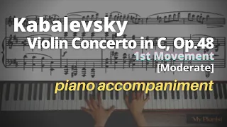 Kabalevsky - Violin Concerto in C, Op.48, 1st Mov: Piano Accompaniment [Moderate]