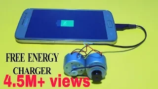 Free Energy Mobile Phone Charger using dc Motor