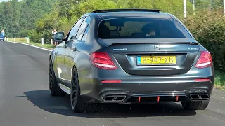 1052HP Mercedes E63S AMG - FAST Accelerations, Drag Race, Flames, Launches, Revs!