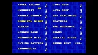Sonic & Knuckles cheat for Mega Drive/Genesis - Level Select (with save state for emulators)