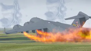 World's Heaviest C-17 Pilot Lost Control Of Aircraft During Emergency Landing | XP11