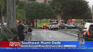 2 Hospitalized After Apartment Fire In Miami-Dade