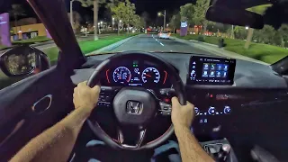 2022 Honda Civic Si POV Night Drive (3D Audio)(ASMR)