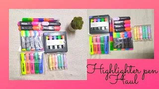 Highlighter pen haul // the june shop // highlighter pen collection // Stationary haul