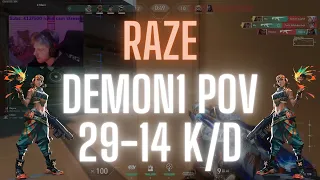 NRG Demon1 POV Raze on Lotus 29-14 K/D (VALORANT Pro POV)