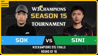 WC3 - [HU] Sok vs Sini [NE] - Round of 16 - W3Champions S15 Finals