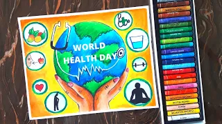 World health day drawing//Health Day poster drawing//Health Day Drawing//National Health Day Drawing